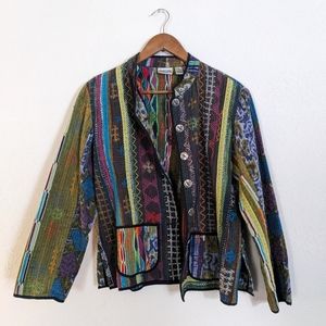 Chicos Vibrant Quilted Jacket